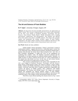 The Art and Science of Foam Bubbles - UO Blogs