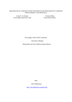 ARE REFLEXIVE CONSTRUCTIONS TRANSITIVE OR