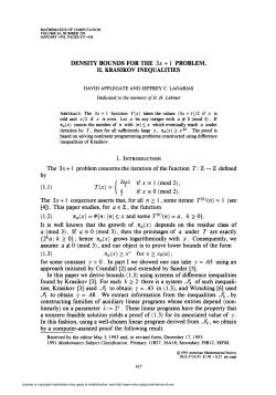II. KRASIKOV INEQUALITIES by - American Mathematical Society