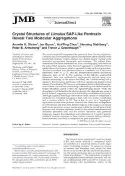 Crystal Structures of Limulus SAP-Like Pentraxin Reveal