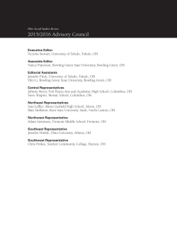 2015/2016 Advisory Council - Ohio Social Studies Review