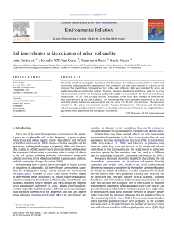 (2012) Soil invertebrates as bioindicators of urban soil quality.