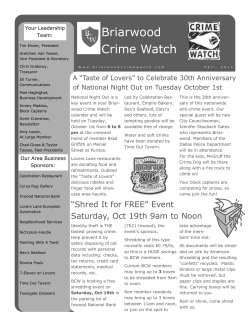 Briarwood Crime Watch