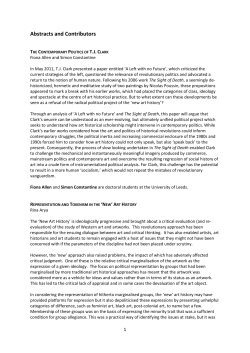 The Journal of Art Historiography 2012 Conference