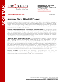 Anaconda Starts 17km Drill Program