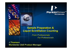Sample Preparation in Liquid Scintillation Counting From