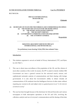 in the investigatory powers tribunal