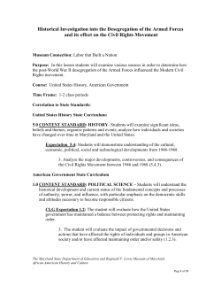 Historical Investigation into the Desegregation of the Armed
