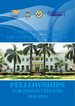 2018-2019 Fellowships for Indian Citizens