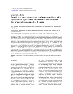 Growth hormone intrauterine perfusion combined with replacement