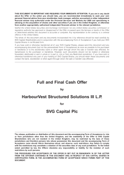 HarbourVest offer document