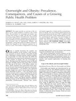 Overweight and Obesity: Prevalence, Consequences