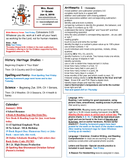Arithmetic 1 - Renton Christian School