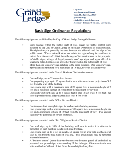 Basic Sign Ordinance Regulations