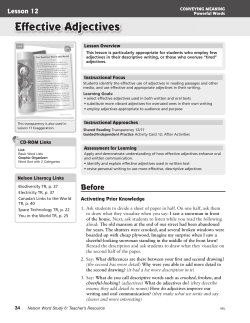 Effective Adjectives