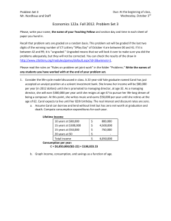 Economics 122a. Fall 2012. Problem Set 3