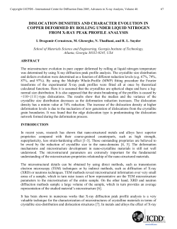 dislocation densities and character evolution in copper