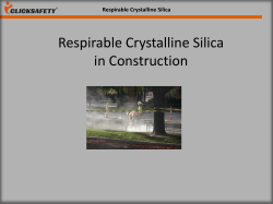 Respirable Crystalline Silica in Construction