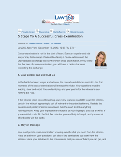 5 Steps To A Successful Cross-Examination