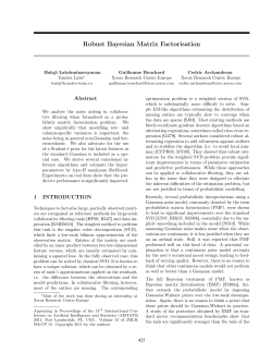 Robust Bayesian Matrix Factorisation