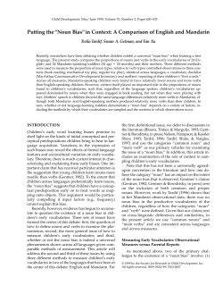 Putting the “Noun Bias” in Context: A Comparison of