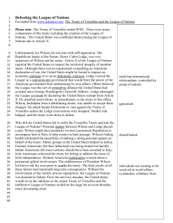 Defeating the League of Nations