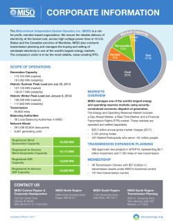MISO Fact Sheet