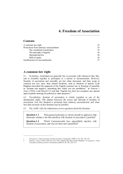 4. Freedom of Association - Australian Law Reform Commission