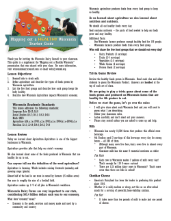 Teacher Guide - Wisconsin Dairy Council