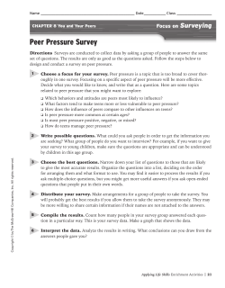 Peer Pressure Survey - McGraw Hill Higher Education