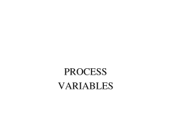 PROCESS VARIABLES