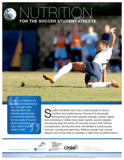 for the soccer student-athlete