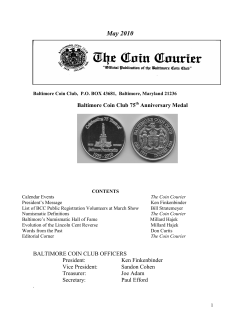 May - Baltimore Coin Club