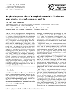 Simplified representation of atmospheric aerosol size distributions