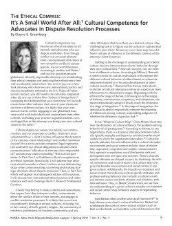 The Ethical Compass: It`s A Small World After All