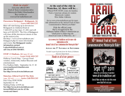Sept 17th 2011 - Trail of Tears Commemorative Motorcycle Ride