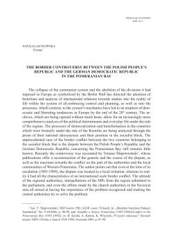 THE BORDER CONTROVERSY BETWEEN THE POLISH