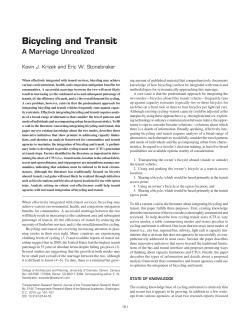 Bicycling and Transit