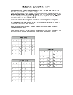 Hudsonville Summer School 2015