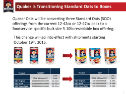 Quaker is Transitioning Standard Oats to Boxes