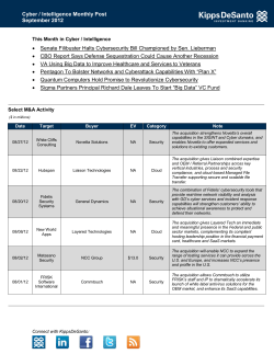Cyber / Intelligence Monthly Post September 2012