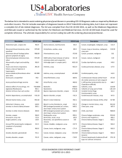 ICD10 DIAGNOSIS CODE REFERENCE CHART - US-Labs