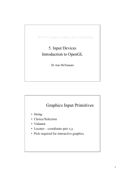 Graphics Input Primitives