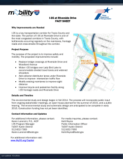 I-35 at Riverside Drive FACT SHEET