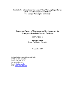 Long-run Causes of Comparative Development
