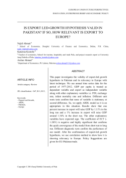 IS EXPORT LED-GROWTH HYPOTHESIS VALID IN PAKISTAN? IF