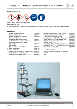 6.3.1.5 Melting and crystallization diagram of a pure substance