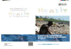 a conceptual framework for action on the social determinants of health