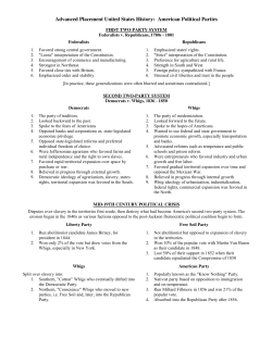 Advanced Placement United States History: American Political Parties