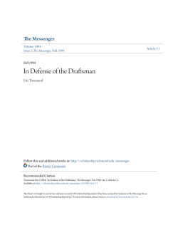 In Defense of the Draftsman